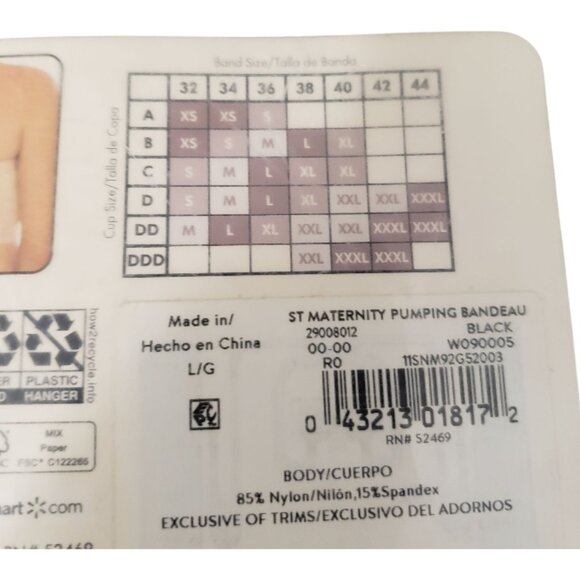 CT2181 Secret Treasures NWT Black Breast Pump Bra XL - Picture 3 of 3